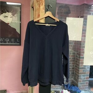 GAP Women's V-Neck Sweater - Navy Blue